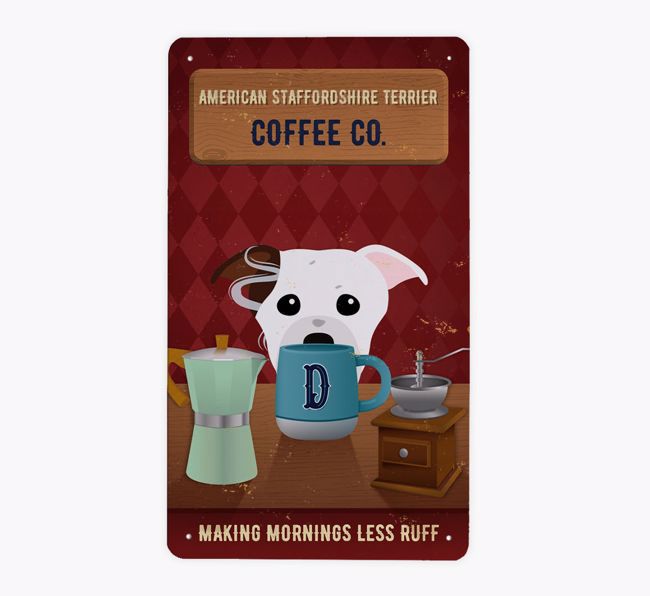 Dog Breed Coffee Co: Personalised {breedFullName} Metal Sign